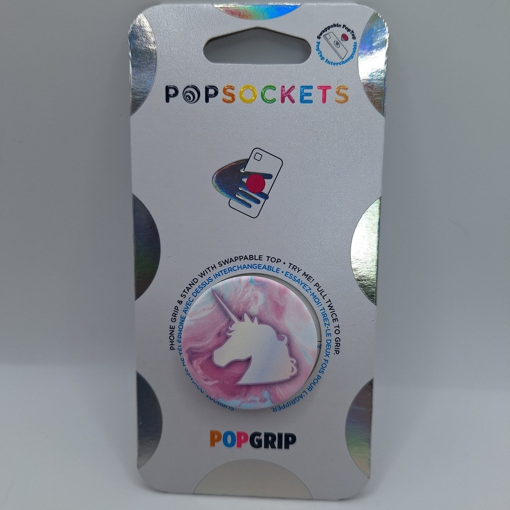 Authentic Unicorn Marble Pop Socket Phone Stand Hand Grip Interchangeable